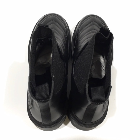 GUCCI Women's Matelassé Chelsea Ankle Boots -Black Leather -US 8 -NEW - Picture 7 of 9
